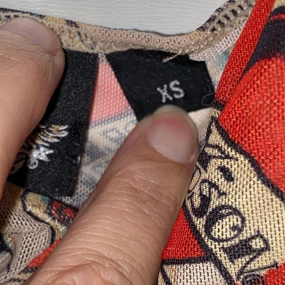 Harley-Davidson Women's Multicolor Sheer Spaghetti Strap Nighty Slip Dress XS - Picture 9 of 10